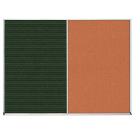 Double Door Radius Corkboard,48x36,Sat